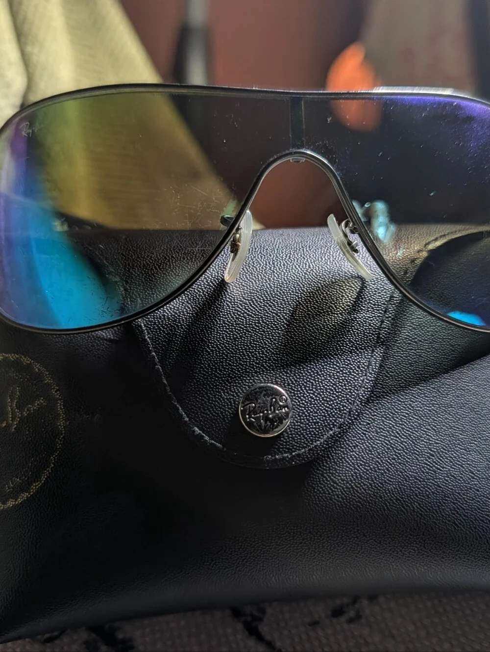 Ray-Ban 3471 Shield Sunglasses with Case